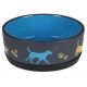 Gamelle céramique bleu rond antiderapant : 500 ML