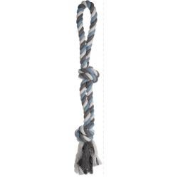 Corde JIM à tirer 2 noeuds Bleu/ Blanc/ Gris 55 cm