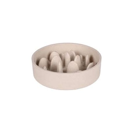 Gamelle Slow feeder Greni rond beige