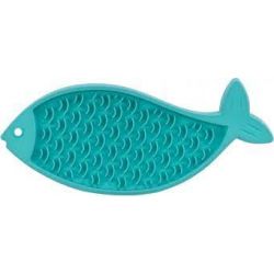 Table Lick'n Snack  en silicone 28 cm petrole