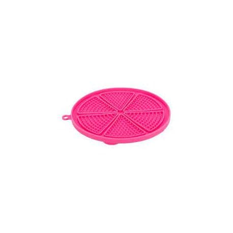 Table Lick'n Snack avec ventouse en silicone 18 cm rose