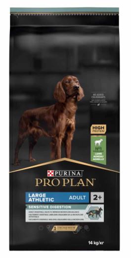 Croquettes pour chien adulte athletic sensitive digestion a l agneau Proplan 14 kg