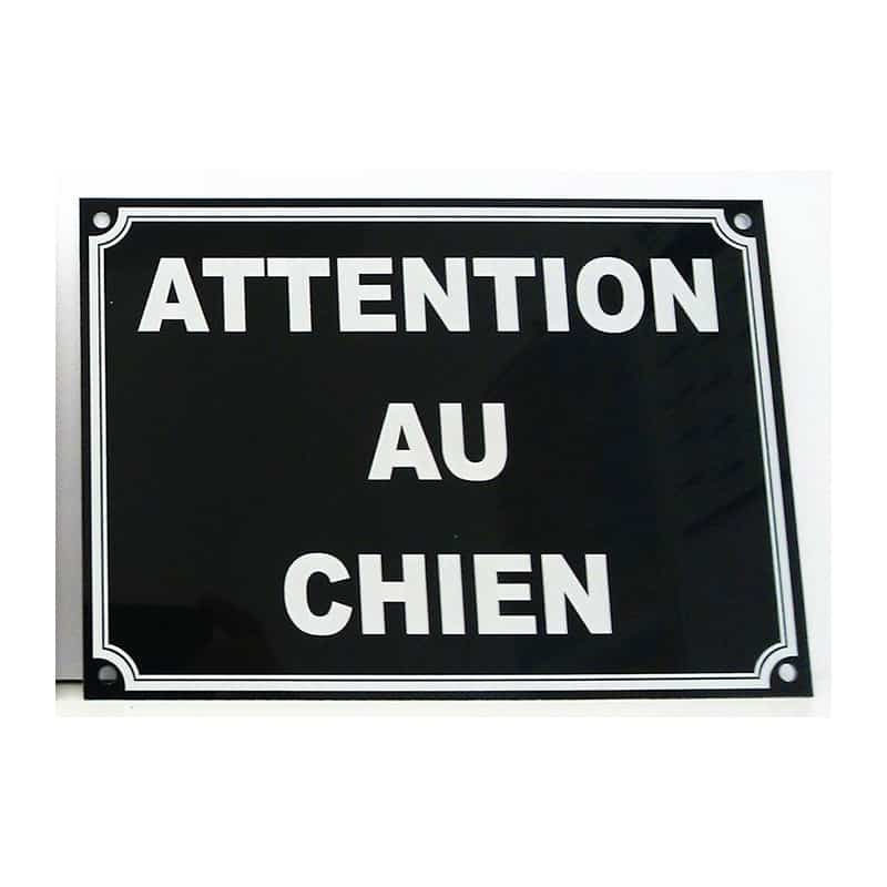 Noir D&D Plaque Attention Chien Rottweiler 