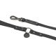 Laisse réglable CityStyle, PVC, S–M: 2,00 m/13 mm, noir