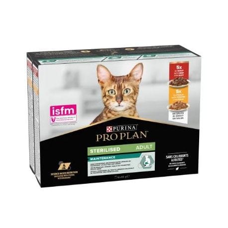 ADULT STERILISED BOEUF & POULET EN SAUCE 10X85g
