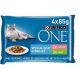 ONE Chat Stérilisé - Effilés Sauce : Saumon, Dinde 4X85G