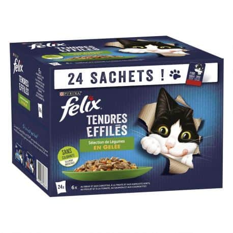 FELIX En Gelée Sélection Mixte avec Légumes (24x85g)