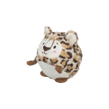 Balle léopard, en peluche/caoutchouc, 13 cm