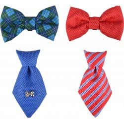 COLLIER ACCESSOIRE STOR NOEULD PAPILLON + CRAVATE BLEU/ROUGE