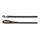 LAISSE MONTANA CUIR NOIR 130CM 20MM