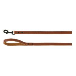 LAISSE MONTANA CUIR COGNAC 130CM 20MM