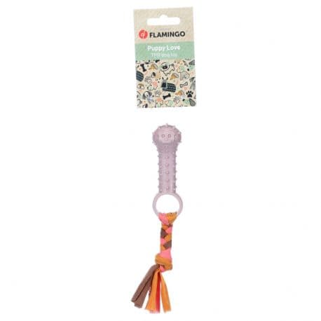 JOUET CHIOT TPR BUNTY OS TAUPE 20x3,2x3,2CM