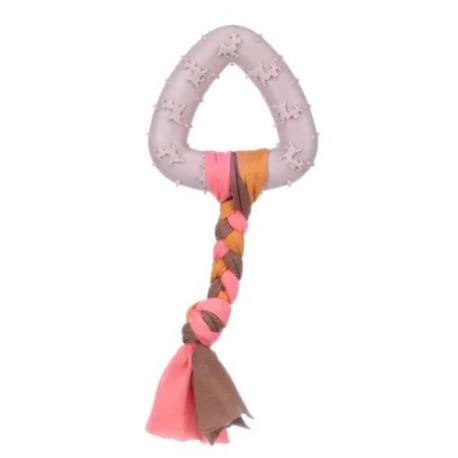 JOUET CHIOT TPR BUNTY TRIANGLE TAUPE 17,5x7,3x2CM