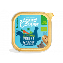 Barquette Chiot Edgard et Cooper Poulet Poisson Bio 100 Gr