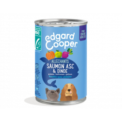 Boite humide Edgard et Cooper Saumon Dinde, Pomme 400 Gr