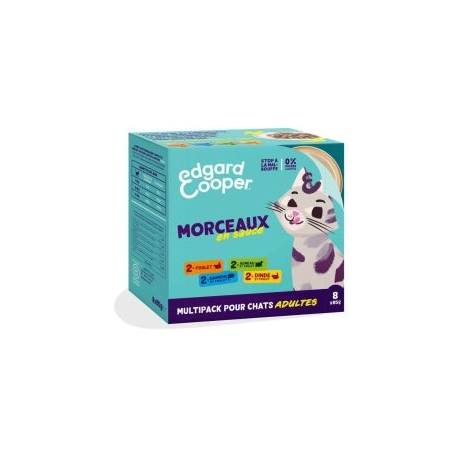 Edgard et Cooper Chat Multipack Morceaux 8 * 85 Gr