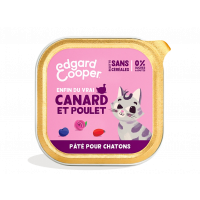 Barquette Humide pour Chaton Edgard et Coooper Canard Poulet 85 Gr