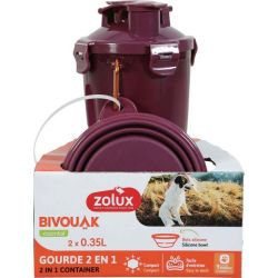 Gourde pour chien 2 en 1 BVK Rouge