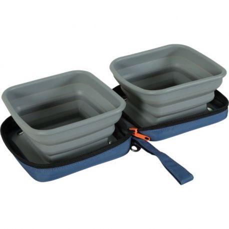 Gamelle pour chien pliable 2 en 1 BVK Bleu