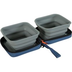 Gamelle pour chien pliable 2 en 1 BVK Rouge
