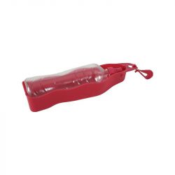 Gourde pour chien plastique pliable BVK Rouge