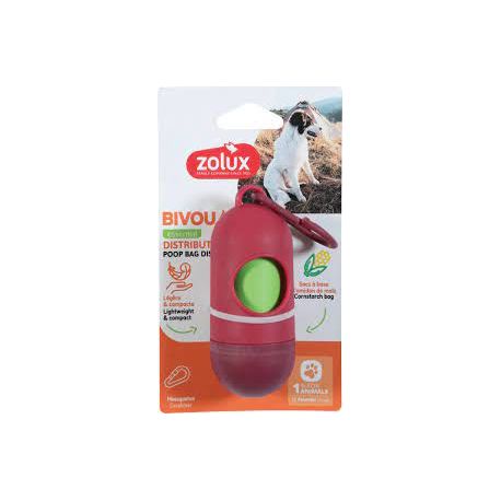 Distributeur sac a crottes BVK Rouge