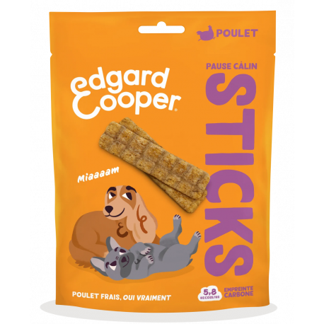 Friandises Edgar et Cooper Sticks pause calin poulet 75g