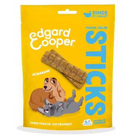 Friandises Edgar et Cooper Sticks pause calin dinde et poulet 75g