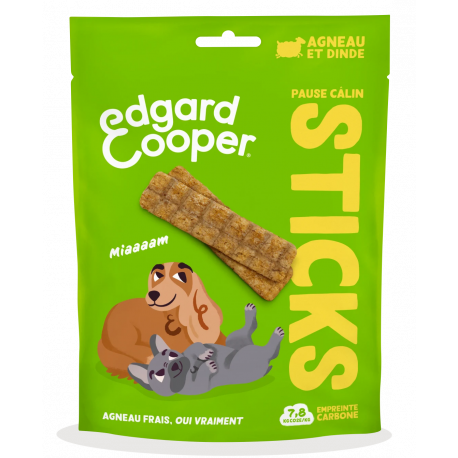 Friandises Edgar et Cooper Sticks pause calin agneau et dinde 75g