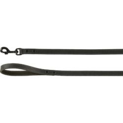 Laisse montana en cuir noir 130 cm