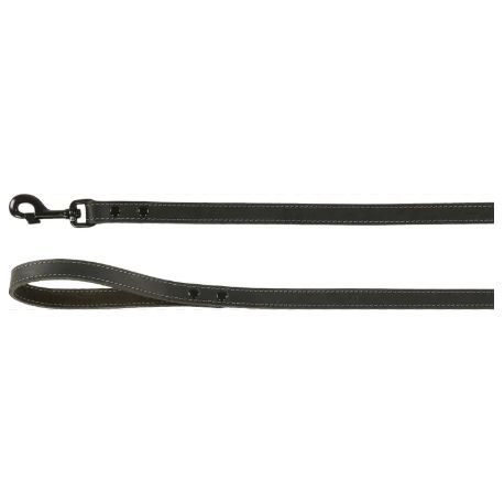 Laisse montana en cuir noir 130 cm