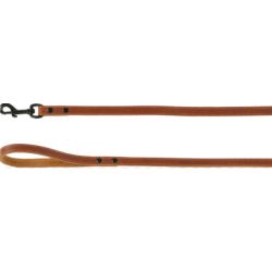 Laisse pour chien montana cognac cuir noir 130 cm