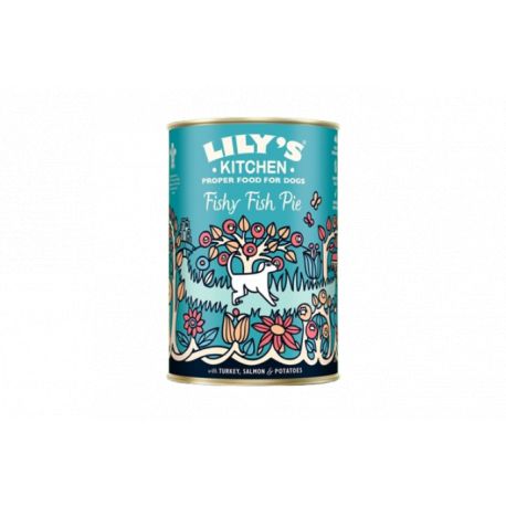 Boite d'humide pour chien lily's kitchen dinde du saumon pommes de terre 400g
