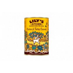 Boite d'humide pour chien lily's kitchen Poulet dinde, légumes et orge perlé 400g