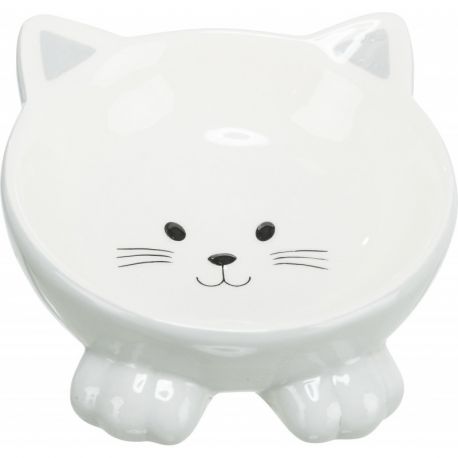 Gamelle pour chat, augmentée, en céramique, 0,15 l/ø 14 cm, divers