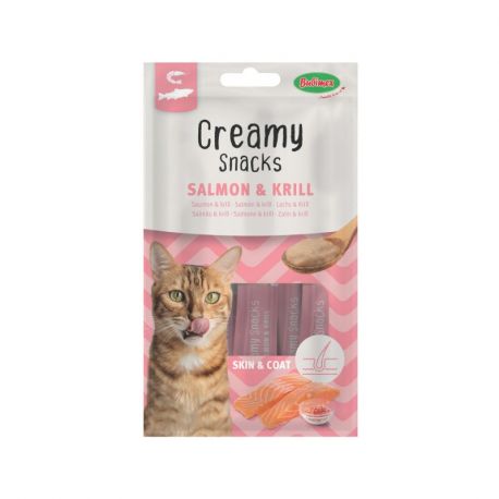 Friandise à lécher pour chat au saumon & krill x4, 60g