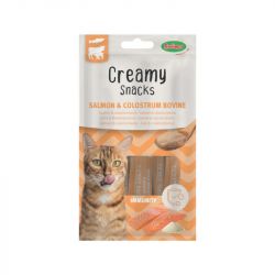 Friandise à lécher pour chat au saumon & bovine cholustrum x4, 60g
