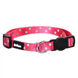 Collier Réglable XS 10 mm 20-32 cm Réfléchissant Fuschia