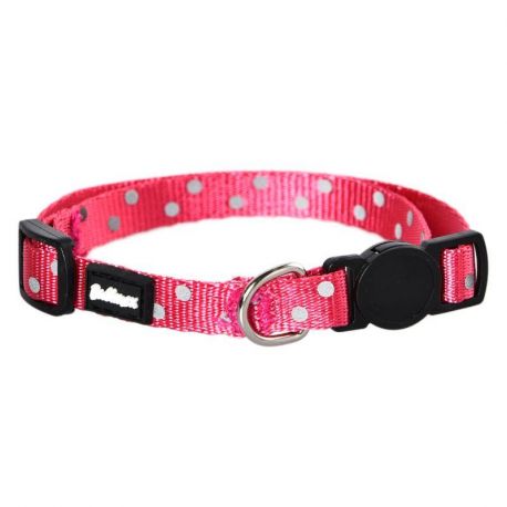 Collier Réglable XS 10 mm 20-32 cm Réfléchissant Fuschia