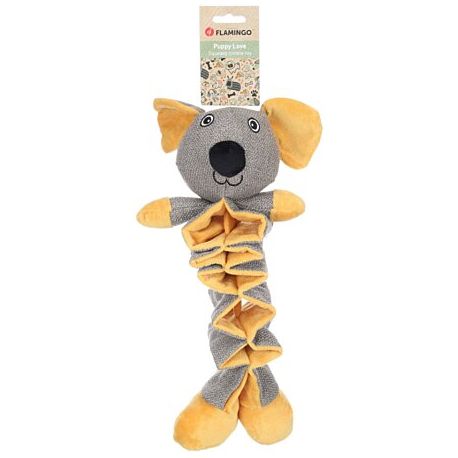 Jouet pour chiot folsy souris gris/ocre