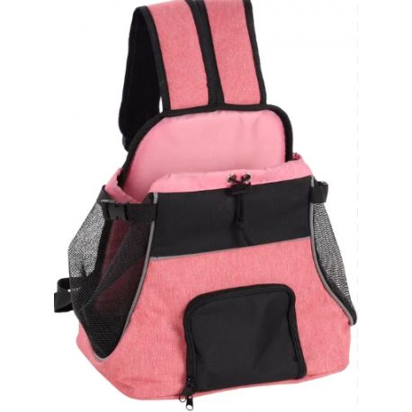 Sac de transport a bandouliere chiot xanty rose 29x23x38CM