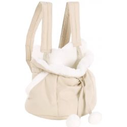 Sac de transport a bandouliere chiot cuddi beige 32x22x25CM