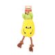Jouet pour chien bubto ananas avec corde jaune