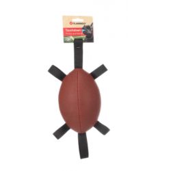 Jouet pour chien towo ballon de rugby avec ruban cognac