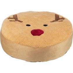 Coussin Elan, rond, ø 60 cm, brun clair