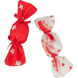 Xmas bonbon, 2 Pcs., en tissu, 11 cm