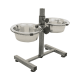 Bar à chien, 2 écuelles en inox, hauteur