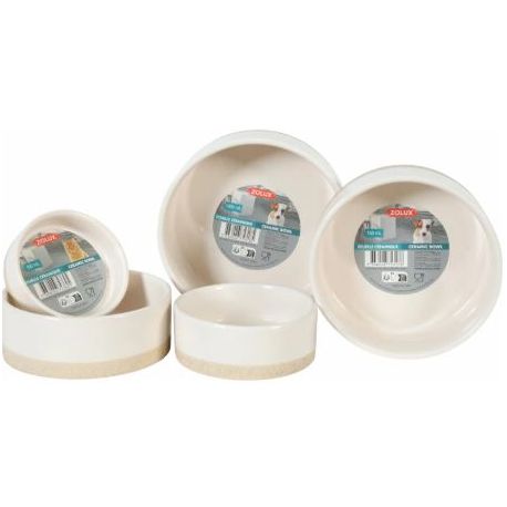 Ecuelle pour chien/chat gres olaria beige