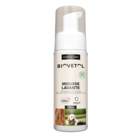 BIOvétol Mousse Lavante Chat/Chien BIO 125ml