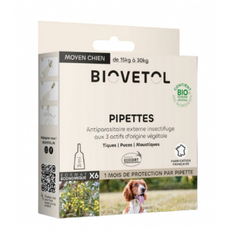 BIOvétol Pipettes Chien Moyen 6